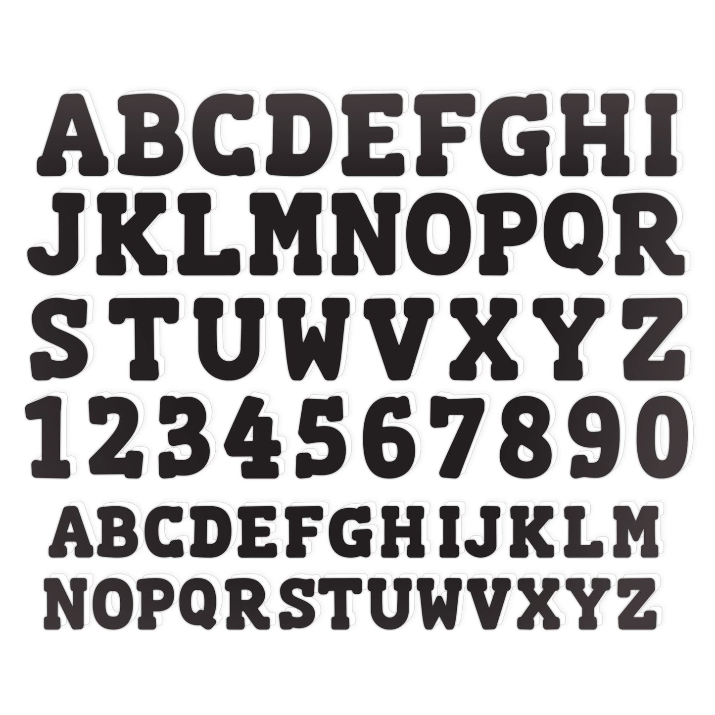 ArtSkills Paper Poster Letters and Numbers for Projects and Crafts, 4" and 2.5", Black, 150 Pieces - Multiple Sheets Per Letter Pad - Pack of 3 (3 Count)