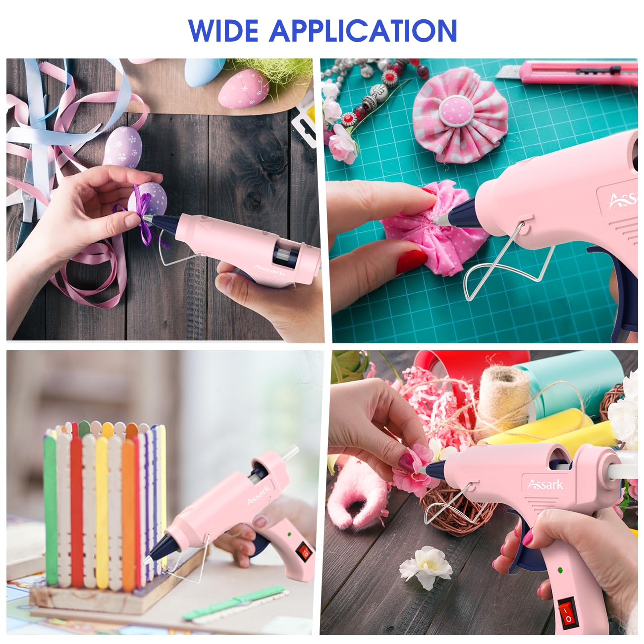 30W Mini Hot Glue Gun Kit with 30 Glue Sticks, Fast Preheating Hot Melt, High Temp for School Crafts DIY Arts and Quick Home Repairs