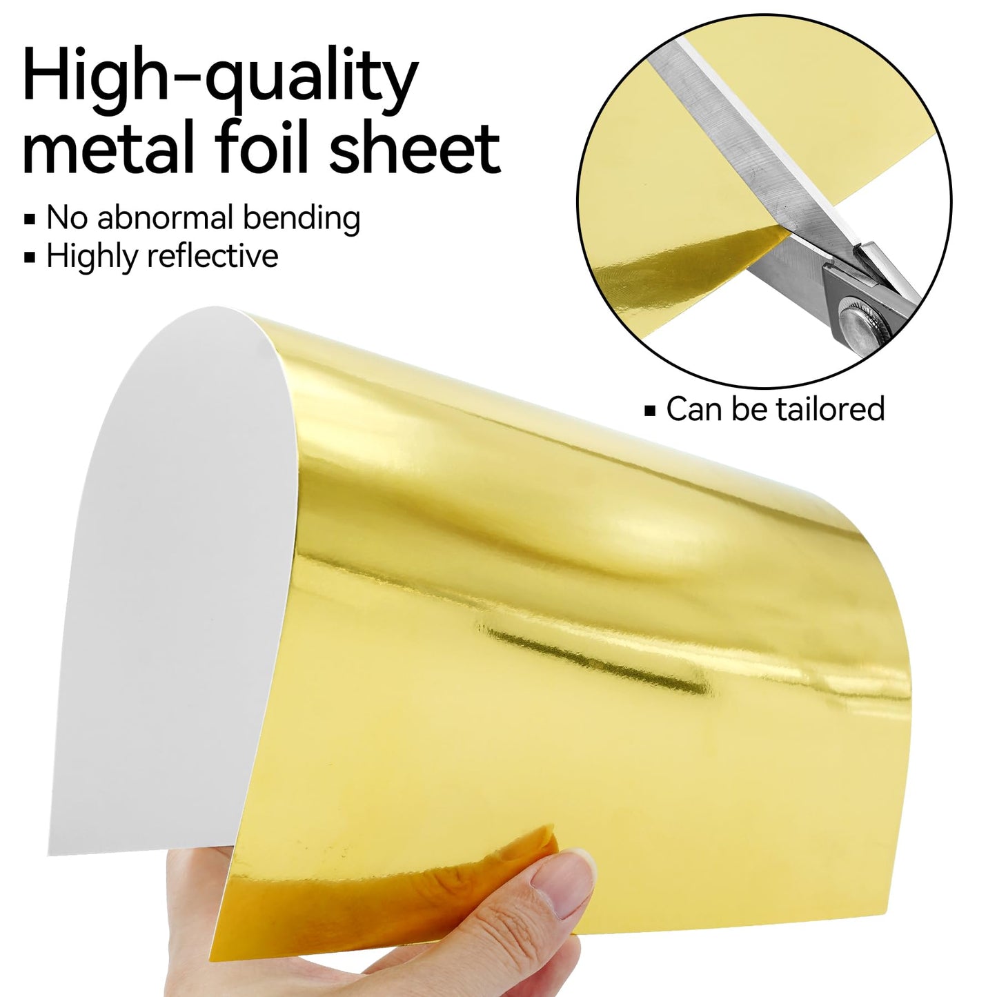 30 Sheets Metallic Gold Cardstock Paper - A4 Size (250gsm), Mirror Finish Gold Foil Board for Crafting, Invitations, and Decorations - Die Cut and Plotter Compatible