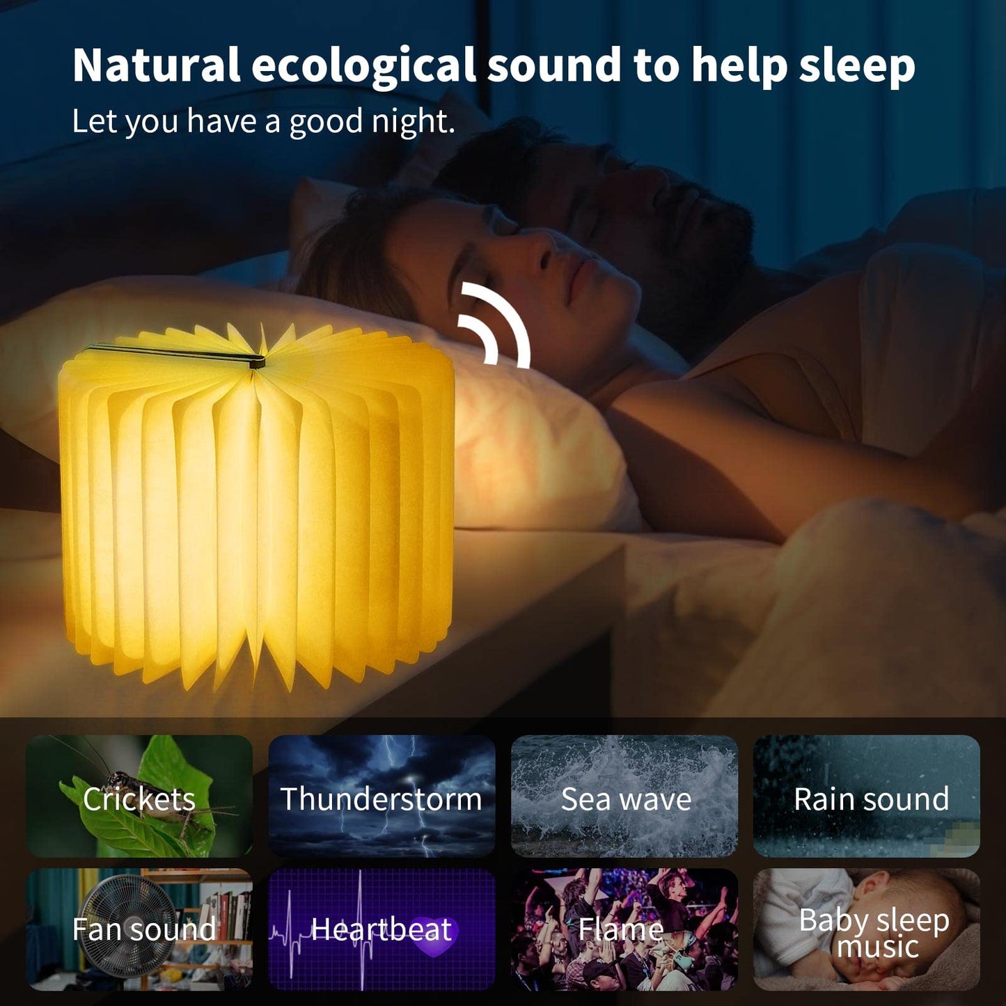 QXMGCBOK Novelty 3D Dragon Embossed Magic Book Lamp,Personalized Night Light,Sleep aid Machine,Sound Machine for Sleeping， Unique Gifts