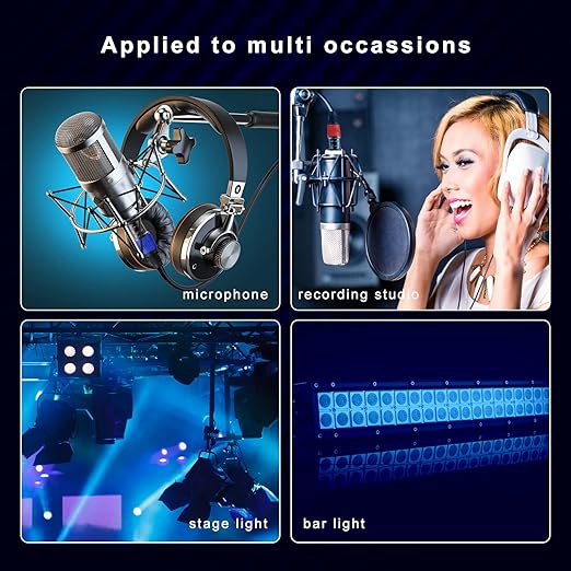 AuxLink XLR Cables, XLR Microphone Cable 25 ft 4 Pack, Gold-Plated 3-pin XLR Speaker Cable Male to Female Balanced Mic Cable