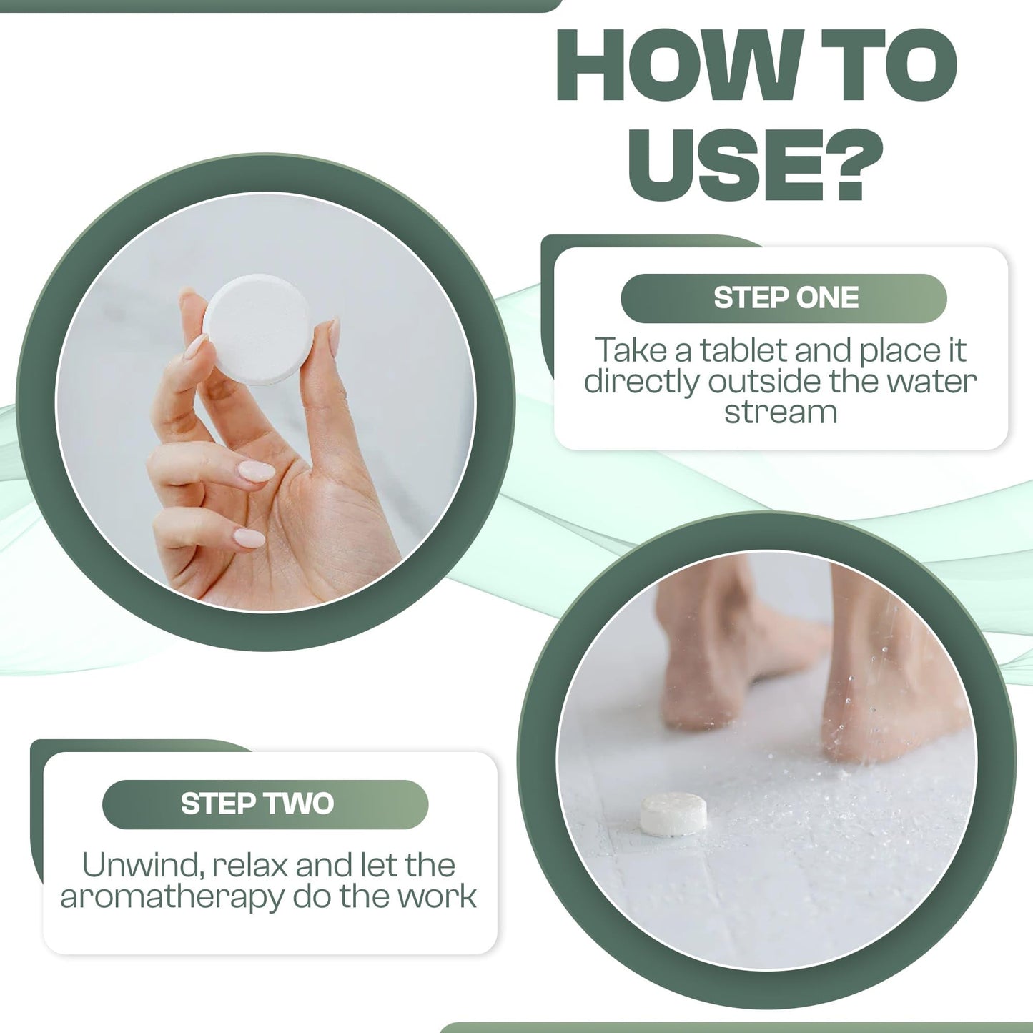 We-Tab Shower Steamers 10-pk with Essential Oil Aromatherapy to Breathe Clear, Long Lasting Eucalyptus Scent, for Relaxation, Stress & Sinus Relief and Self Care. Great for Flu & Cold Season.