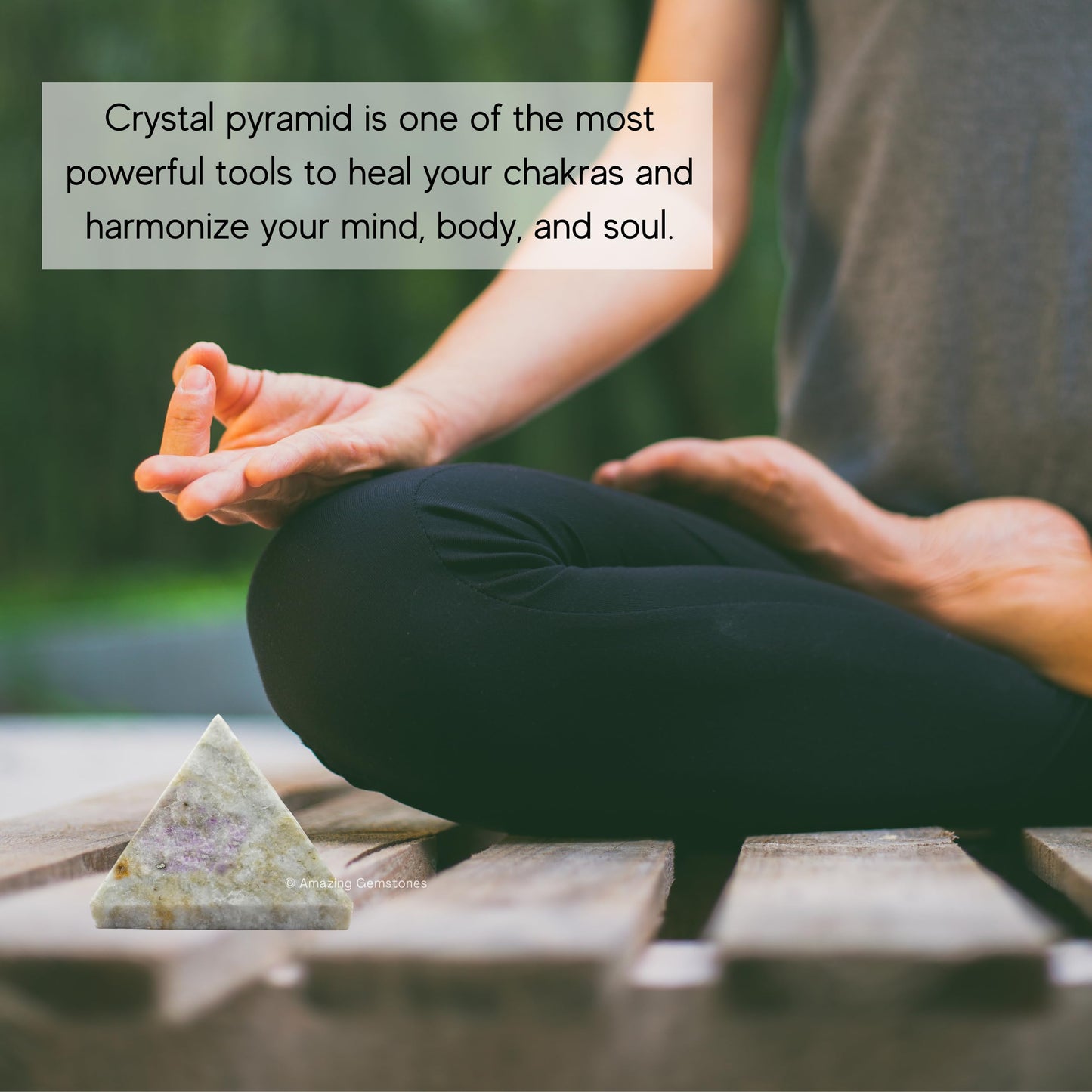 Amazing Gemstone Hackmanite Pyramid Crystal Healing Stones - 1.5" Great Pyramid Figurine of Natural Stone Pyramid for Meditation, Reiki, Chakra Balancing and Crystal Pyramids Grid