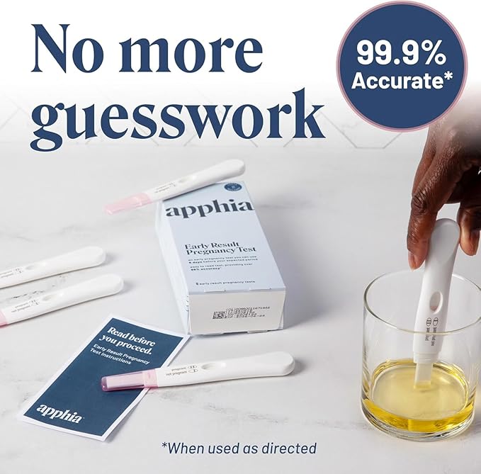 Apphia Early Detection Pregnancy Test (10 Pack) | FSA/HSA Eligible | Midstream Pregnancy Test | Get Results 6 Days Sooner – Made in The USA