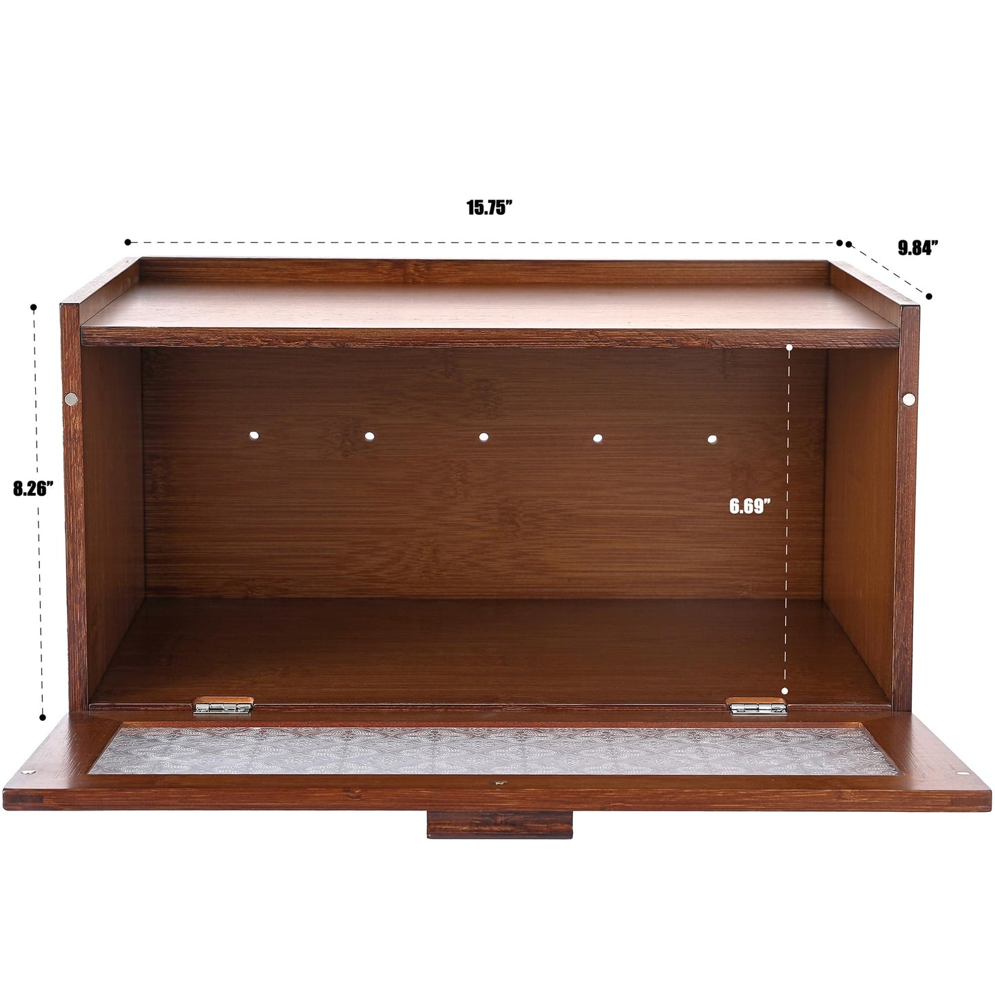 ETMI Vintage Bread Box for Kitchen Countertop - Retro Brown Bread Storage Box Breadbox