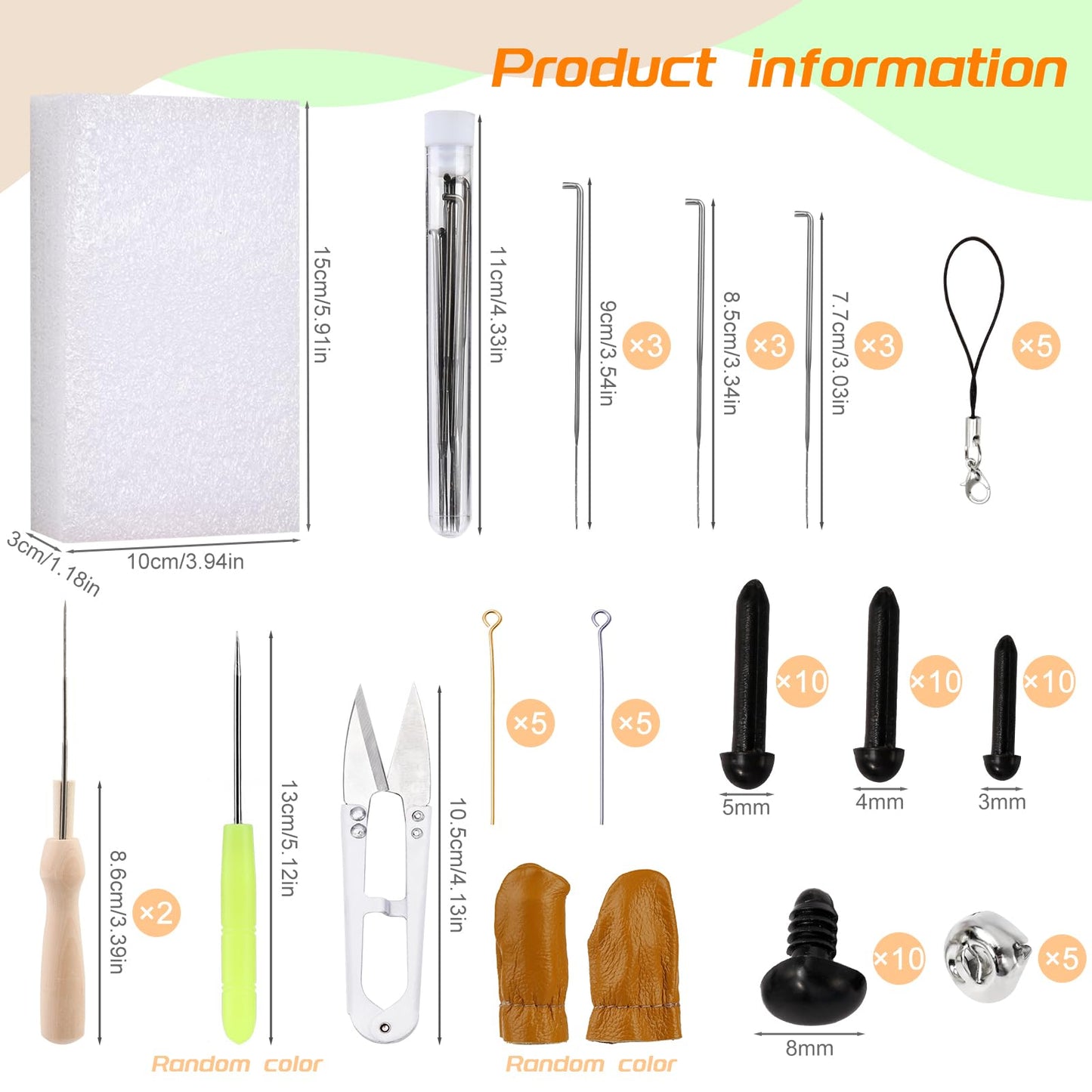 IMZAY Needle Felting Kit, 149 Pieces Needle Felting Tools for Beginner, 72 Colors Wool Roving Set, Felting Kit with Wool Felt Tools and Foam Mat, Felting Kits for Beginners Adult
