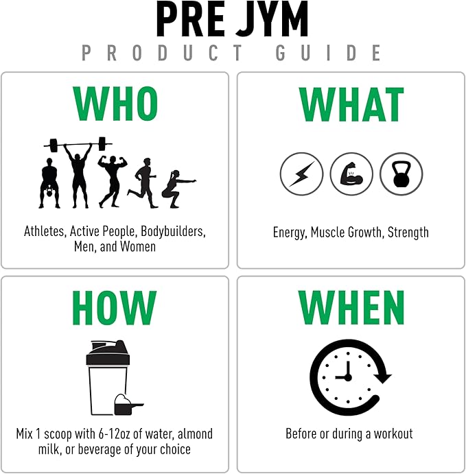JYM Supplement Science Pre JYM Pink Lemonade Pre Workout Powder for Men & Women, BCAAs, Nootropics, Creatine HCI, Citrulline, Beta-Alanine, Betaine, Taurine, Huperzine, 30 Servings
