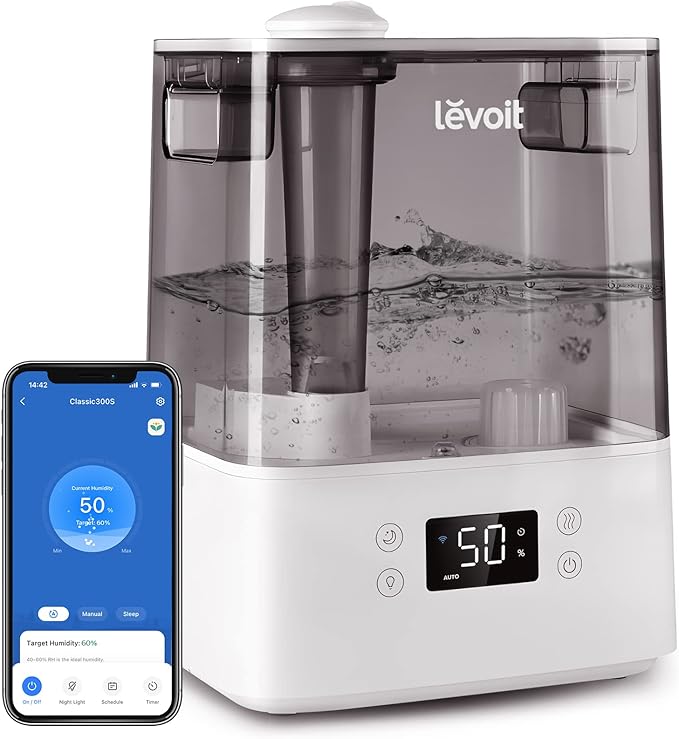 LEVOIT Top Fill Humidifier Replacement Filters & LV600S Smart Warm and Cool Mist Humidifiers & Humidifiers