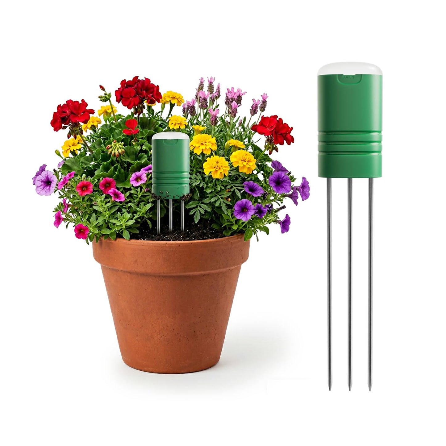 VODESON Upgraded Plant Soil Moisture Meter with 230ft RF Wireless Waterproof & LCD Display for Moisture,Temp,Sunlight,Time,Ideal for Garden, Farm, Lawn Care-Outdoor (2 Sensor)