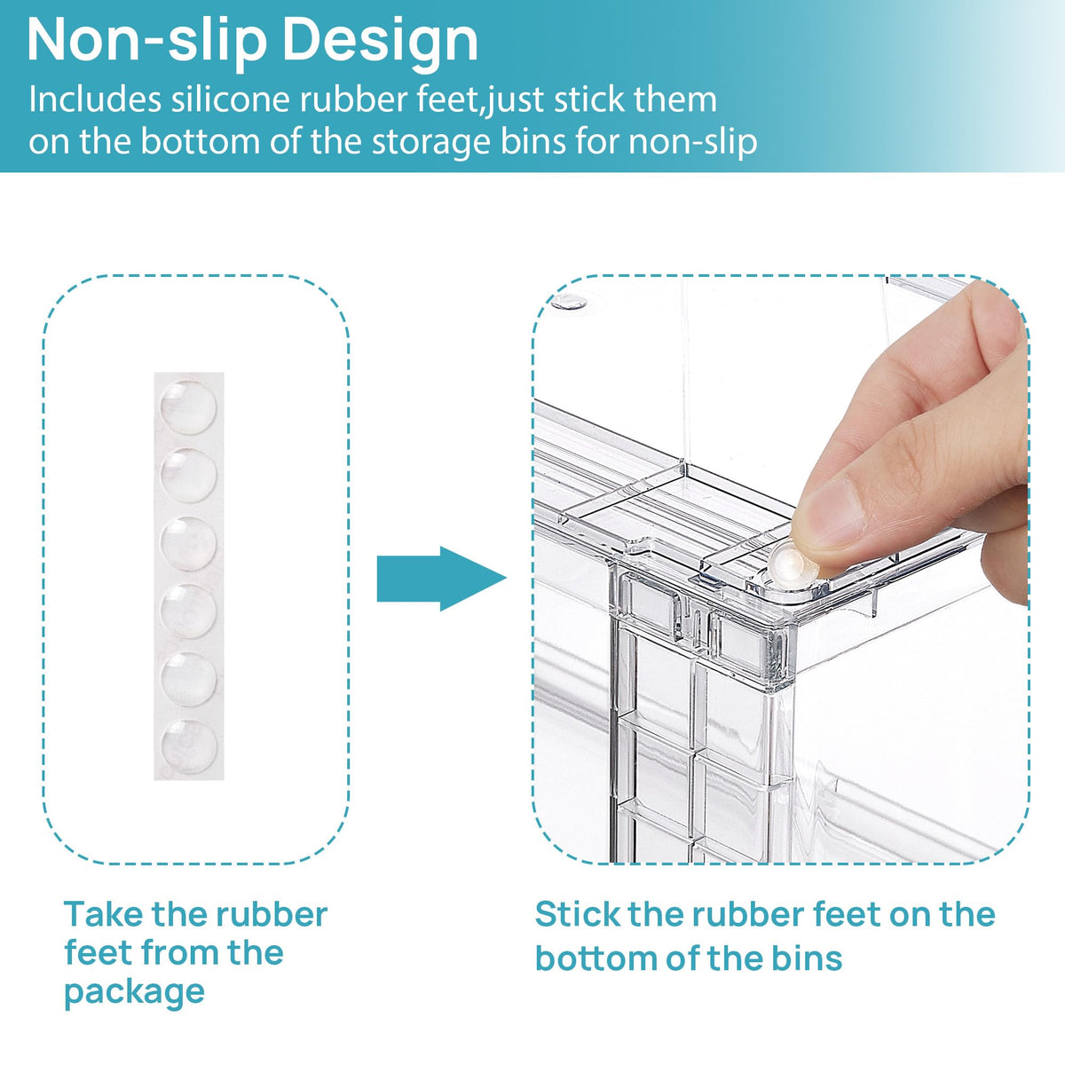 Clear Stackable Storage Drawers (3 Count)