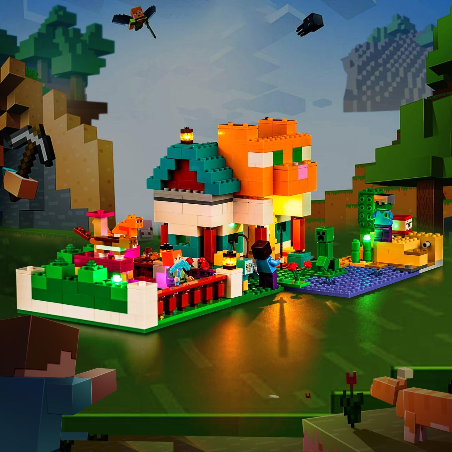 BrickBling Light Kit Compatible with Lego The Crafting Box 4.0 Building Set, Creative Lighting Compatible with Lego 21249 for Adult (Lights Only, No Bricks)