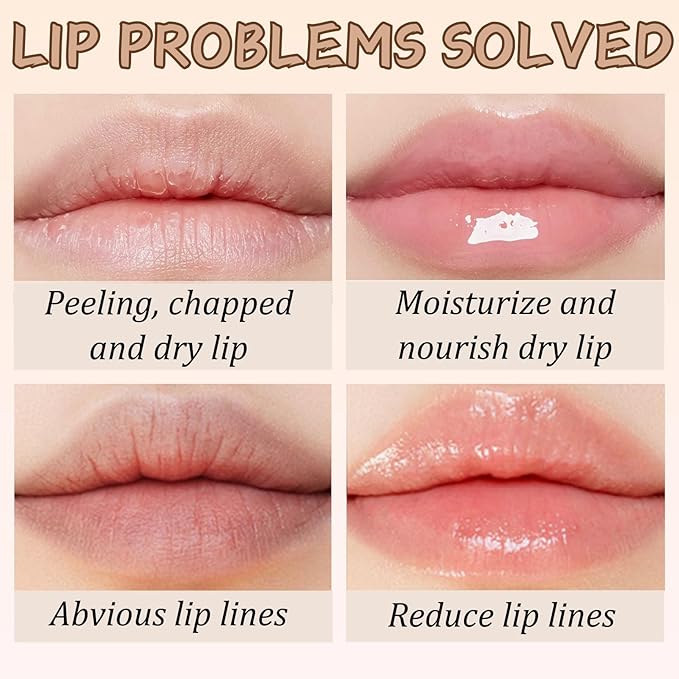 Lip Butter Balm 4PCS - Tinted Lip Balm Hydrating - Smooth Lip Moisturizer Gift Set - Nourishing Lip Gloss for Girls Lip Makeup - Lip Oil for Women Lip Treatment - with Vanilla,Mint,Coffee,Cake