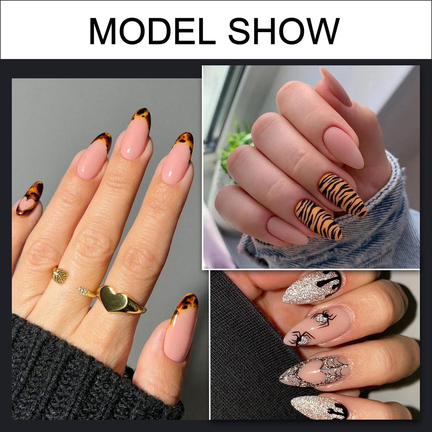 Almond Nail Tips, MORGLES 600Pcs Long-Lasting Soft Gel Nail Tips Medium Full Cover, 12 Sizes with Glue, Files and Cuticle Fork