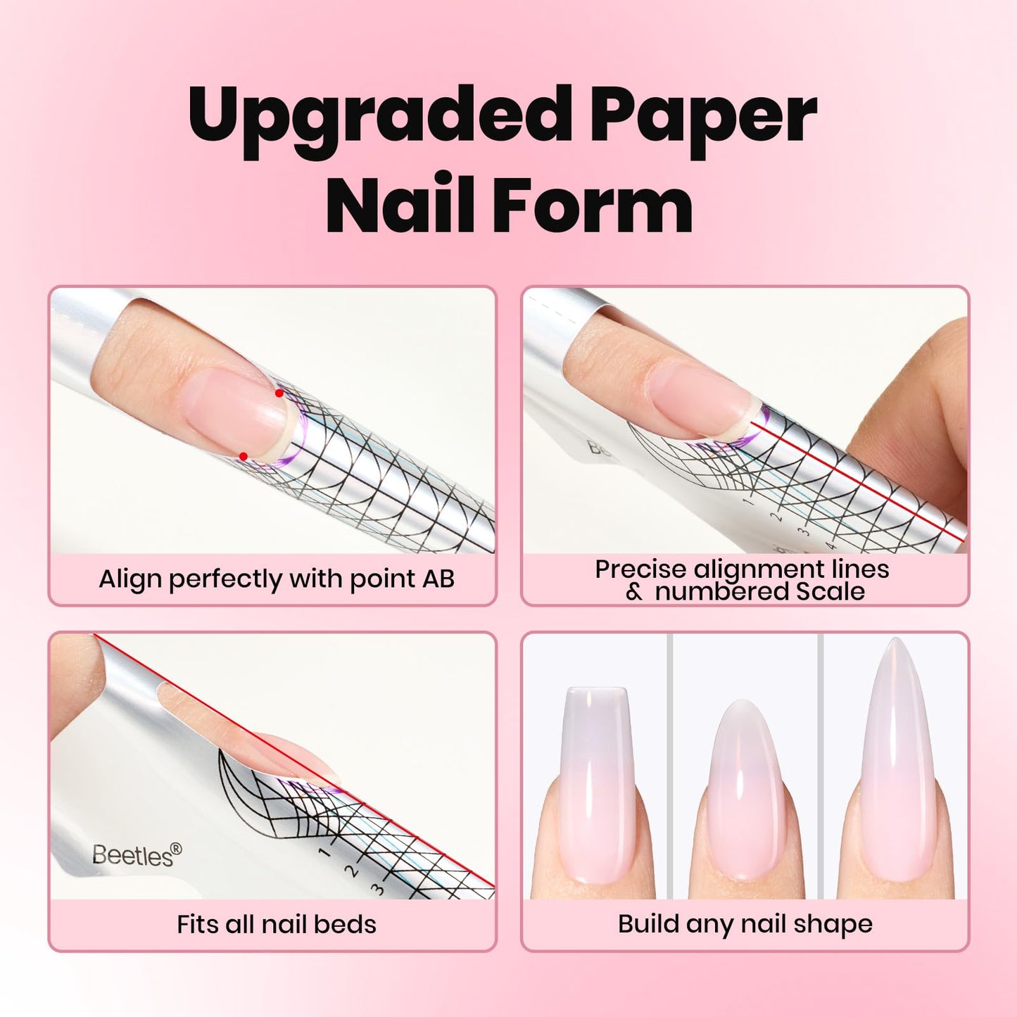 Beetles Builder Gel for Nails-3 Colors 9 in 1 Nail Extension Sculpting Building,Clear Nude Pink Hard Gel Kit with Base Top Coat for Pros,Gifts for Women,UV & LED Lamp Cured Needed