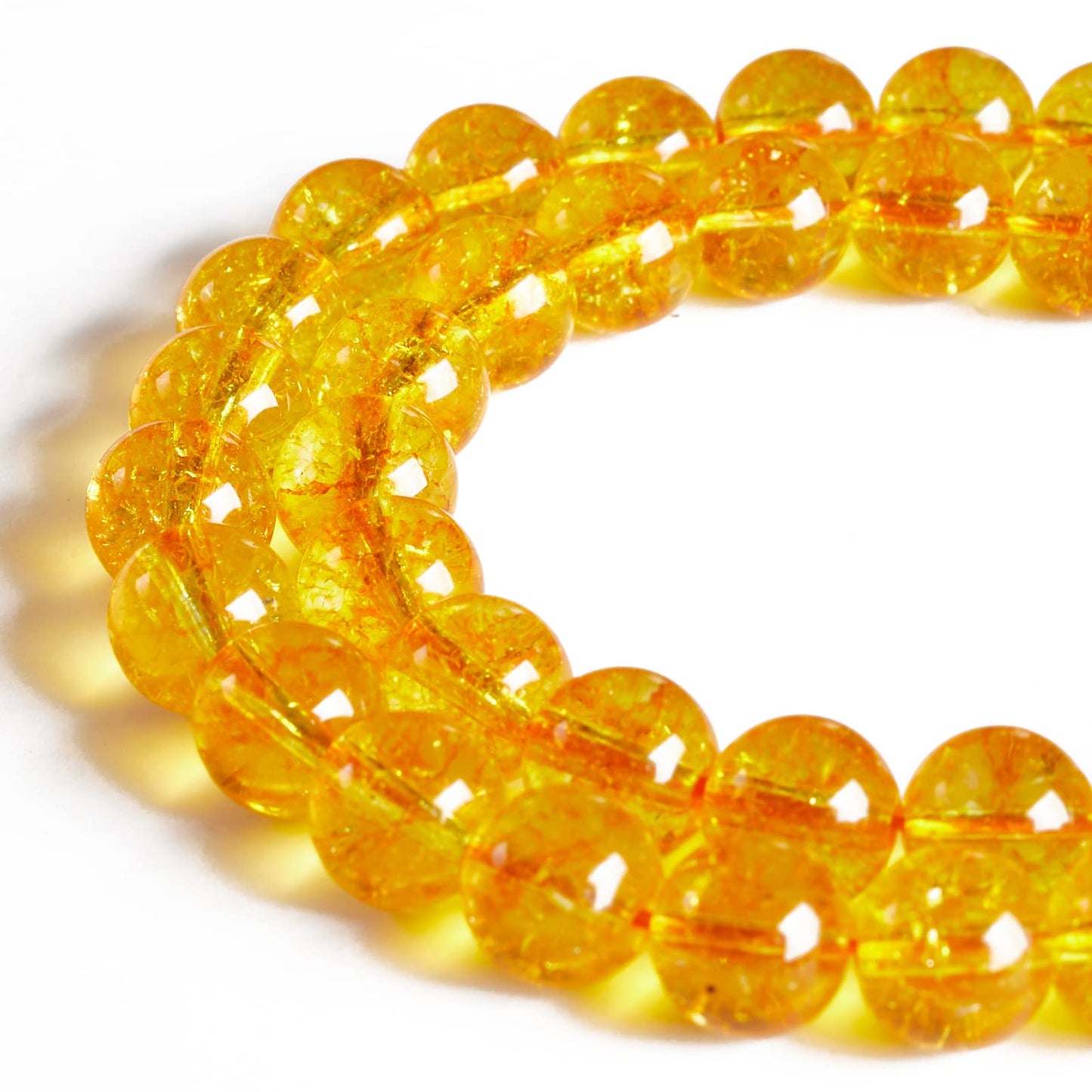 100pcs 6mm Citrine Beads Natural Gemstone Beads Round Loose Beads for Jewelry Making