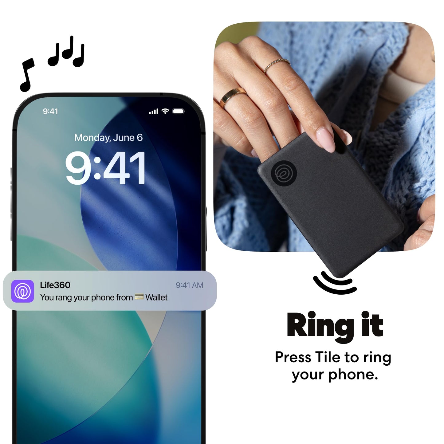 Life360 Tile Starter Pack - Bluetooth Trackers and Item Finders for Keys, Wallets & More. Both iOS and Android Compatible. Phone Finder. 2-Pack (Black Mate/Slim)