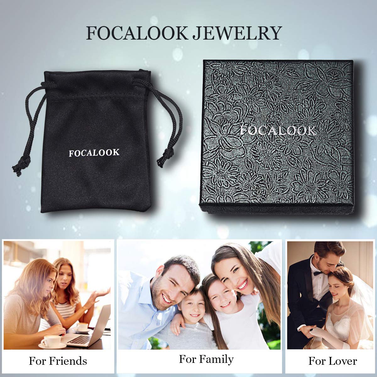 FOCALOOK Long Gold Necklaces for Women Custom Personalized Drop Bar Pendant Lariat Necklace 28inch/73cm