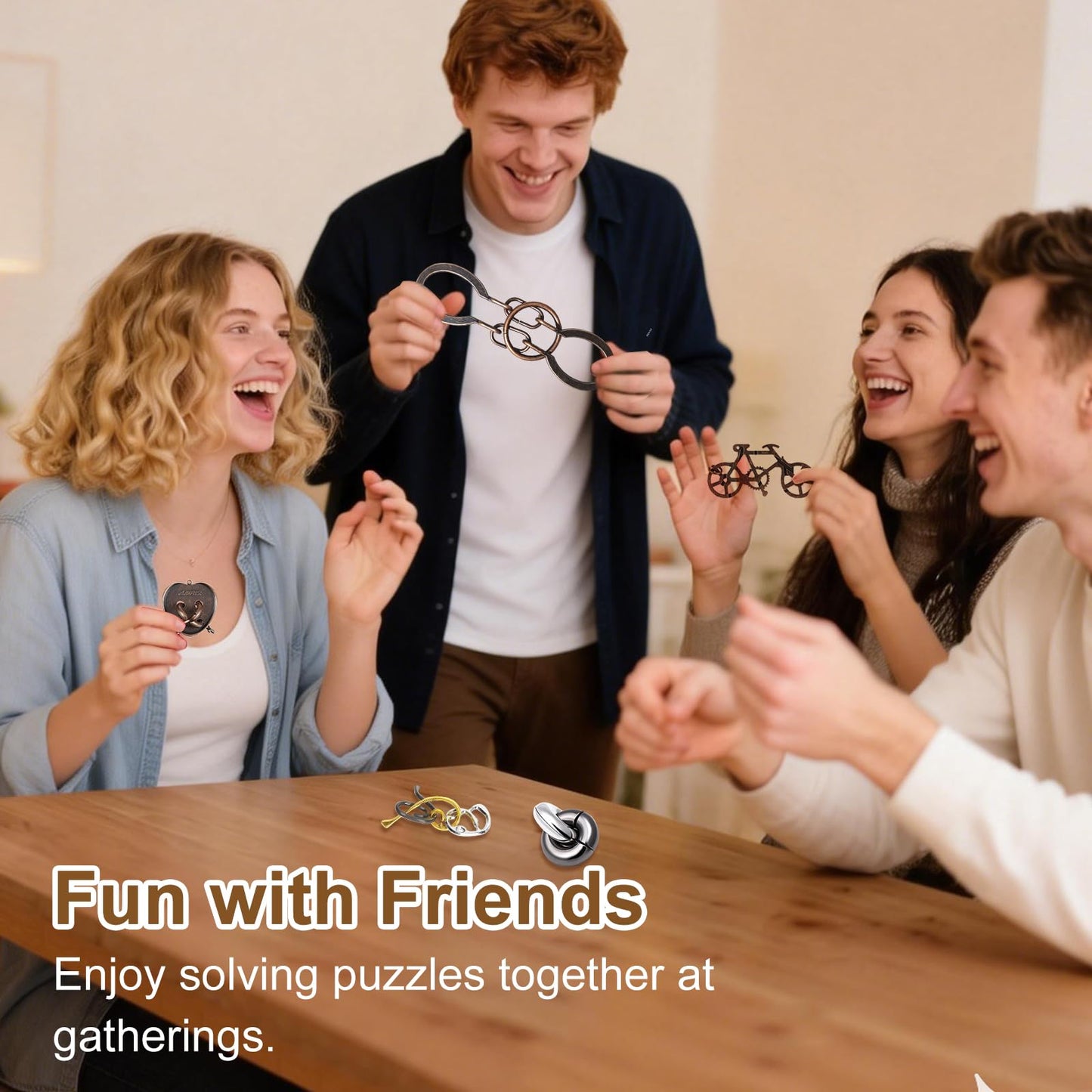 9pcs Metal Brain Teaser Puzzles Lock Puzzle Games Set Gift for Adults Teenagers