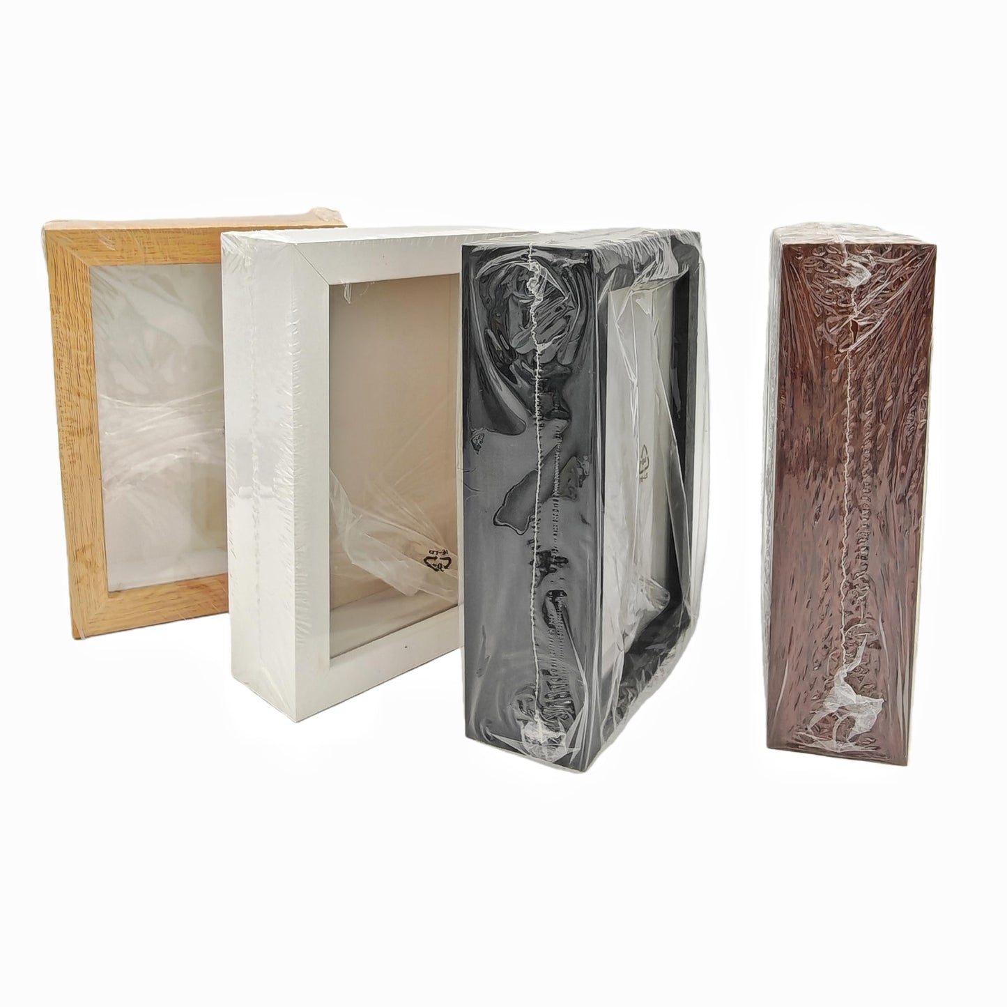 Shadow Box Picture Frame with HD Plexiglass-Wooden Hollow Photo Frame for Flower Pressing,Seashell Display Box ,Memorial Shadow Box. (Mixed Color, 4.7X6.7inch,4PCS)