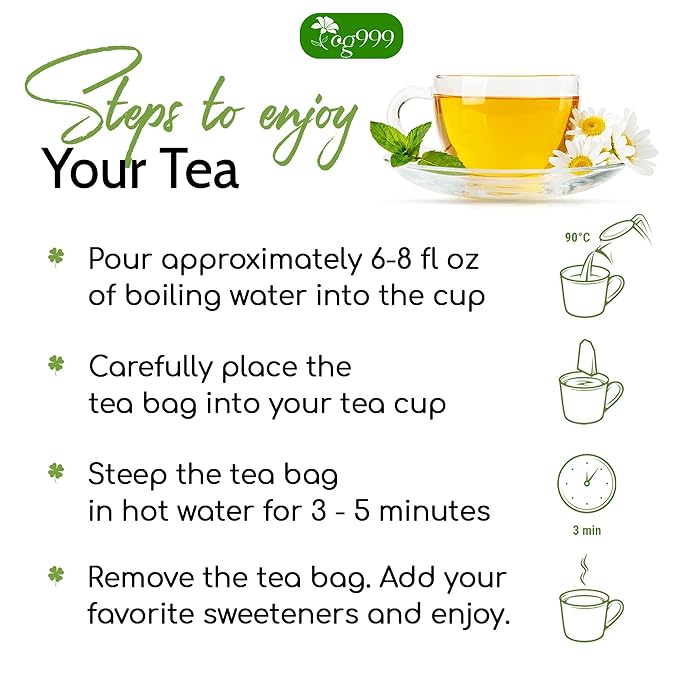 TOG999, Premium 40 Thyme Leaf Tea Bags, 100% Natural & Pure, Loose Leaf Herbal Tea. Thyme Leaf Tea. No Sugar, No Caffeine, No Gluten, Vegan.