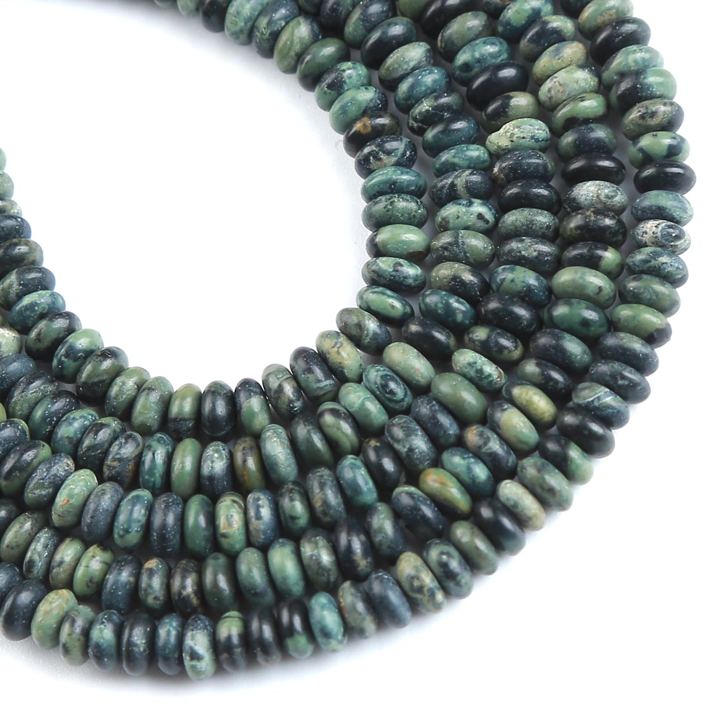 150PCS 2x4mm Kambaba Jasper Rondelle Beads Natural Abacus Disk Stone Beads Round Loose Spacer Gemstone Beads for DIY Bracelet Necklace Jewelry Making