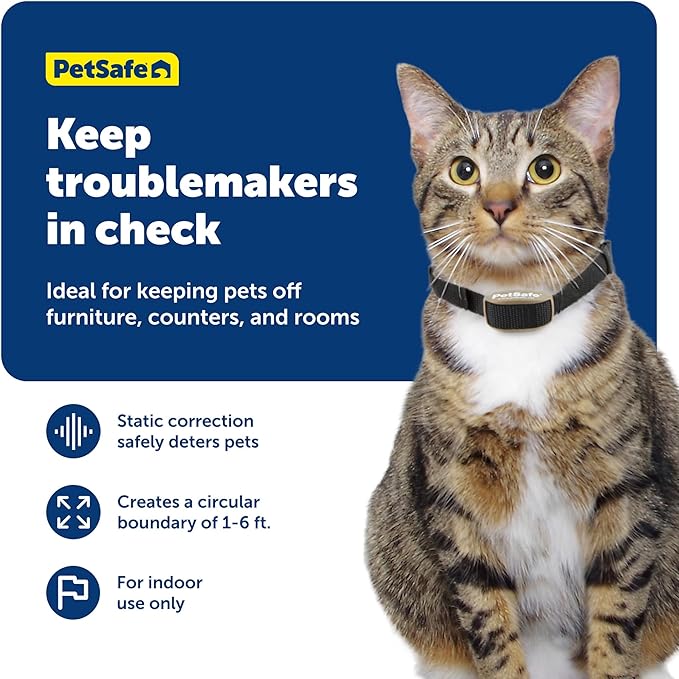 PetSafe Pawz Away Indoor Wireless Pet Barrier, Electric Training System for Dogs & Cats with Receiver Collar