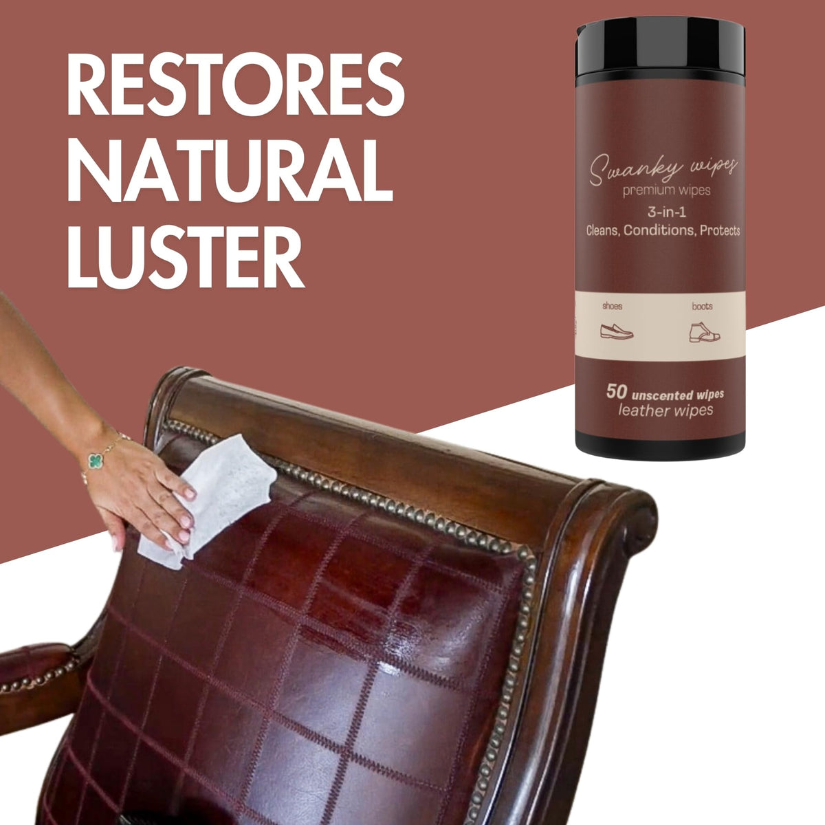 Swanky Leather Wipes (100 Count)