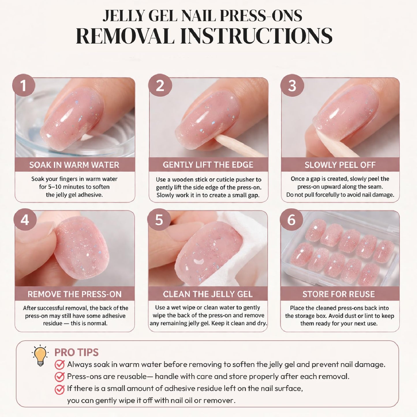 Threelegscat Press on Nails Medium Almond Nude Gradient 3D Flower & Starfish Handmade Reusable Fake Nails for Mother Gift & Daily Size M 10 PCS