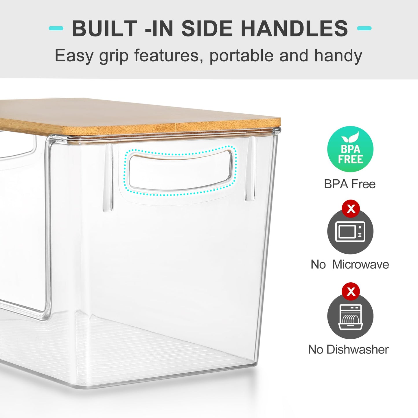 Pantry Organizers Storage, 2 Pack Large Clear Storage Bins for Onion, Potato, Garlic, Canned Food, Organizer Bins for Under Sink, Kitchen, Countertop, Bathroom