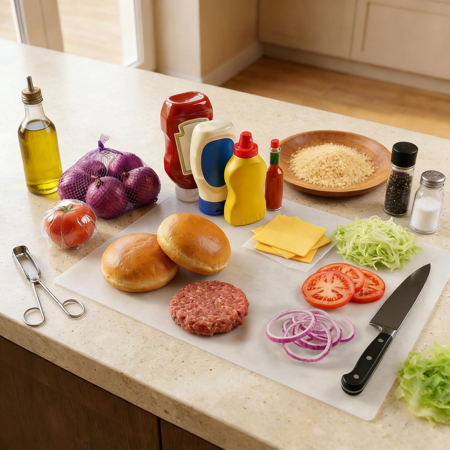 ZENFUN 30 Pc Plastic Cutting Board Mats, Flexible Clear Cutting Mats 15 x 12 In, Kitchen Cutting Board Sheets Frosted Placemats BPA-Free, Non-Porous