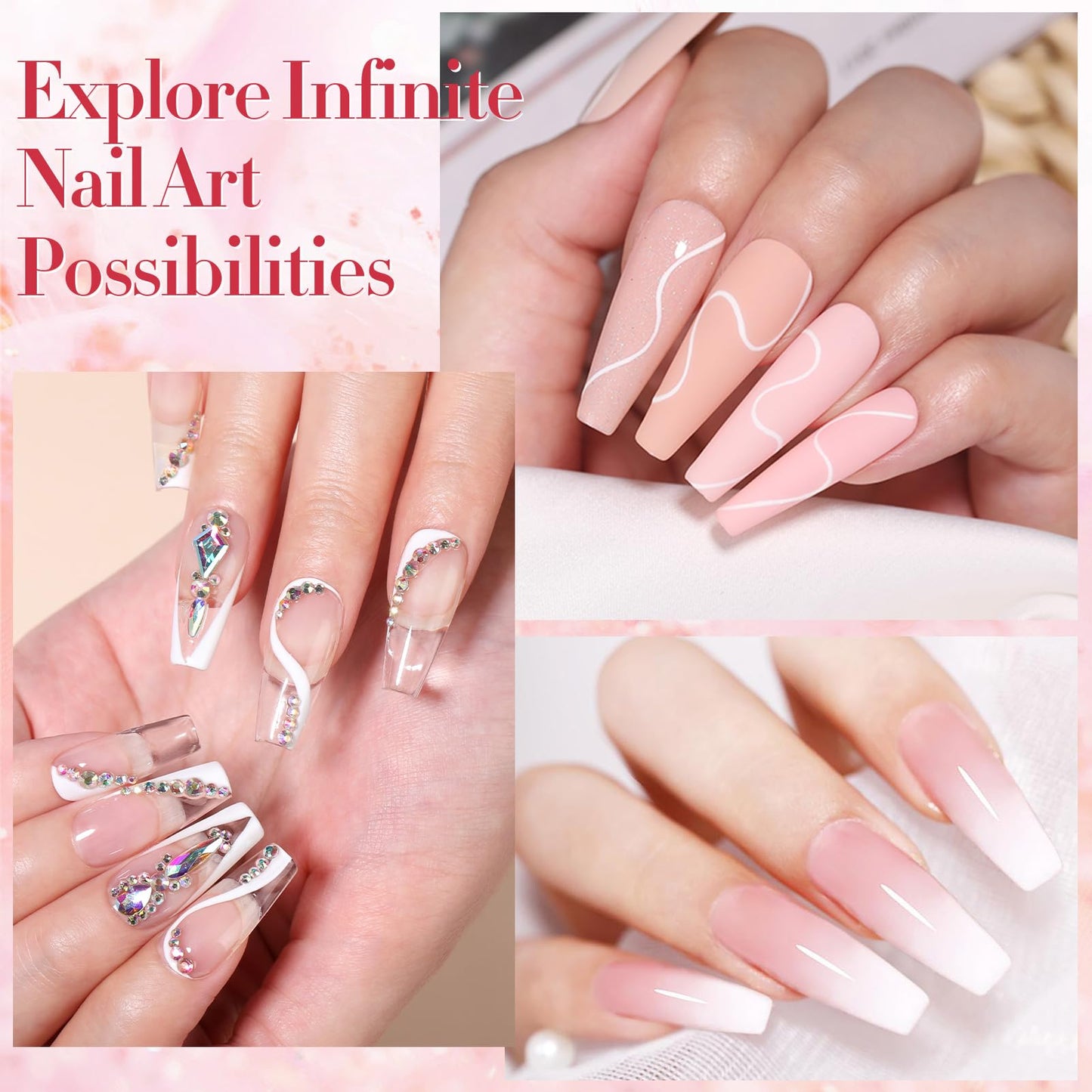 BORN PRETTY Acrylic Nail Kit with Drill - 92Pcs Acrylic Pwoder Set for Beginners With Everything Powder and Liquid Set for Nail Supplies Art Decoration Tools DIY Salon at Home