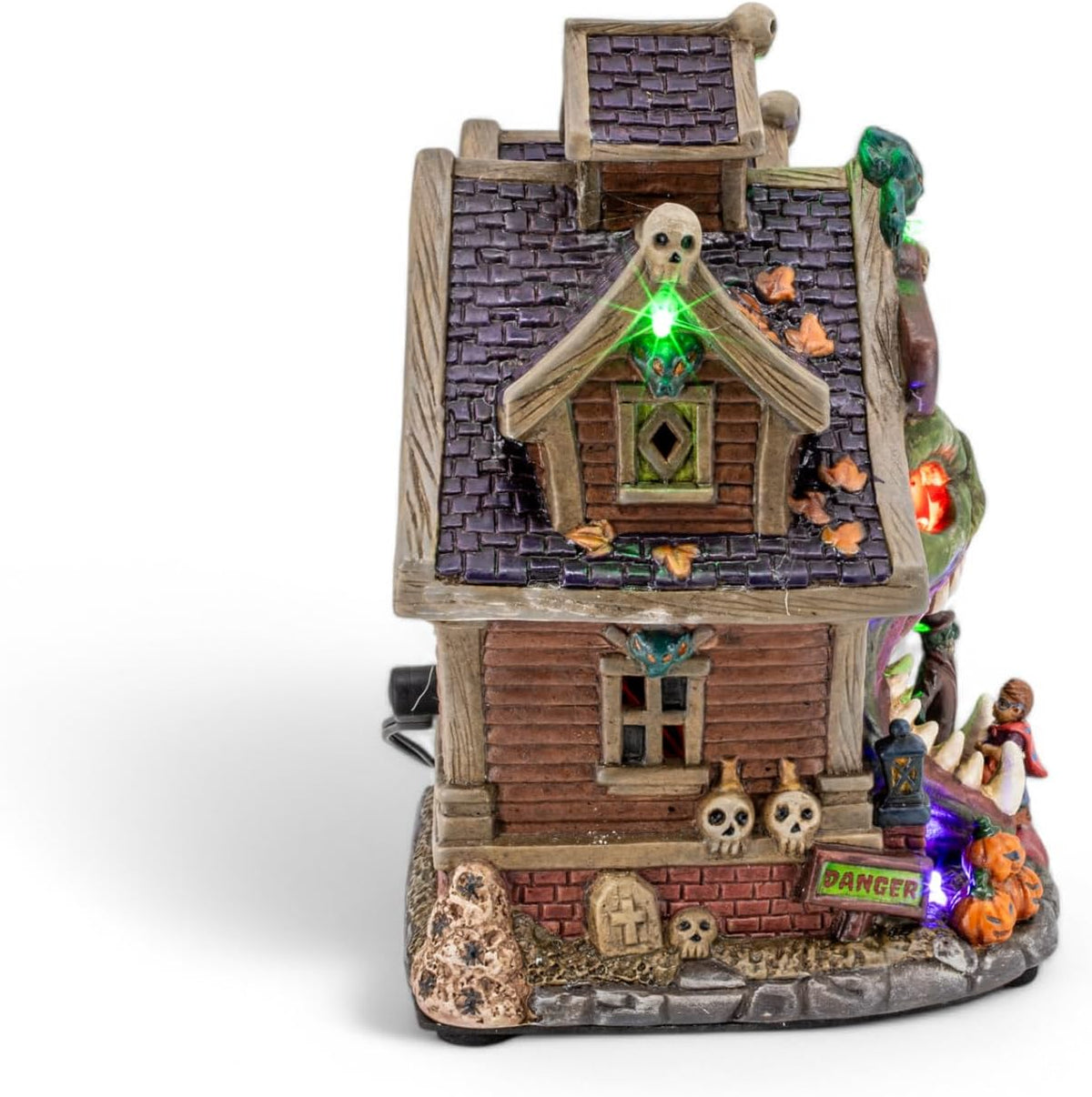 Door of Doom Halloween Village with LED Lights and Music with Volume Control