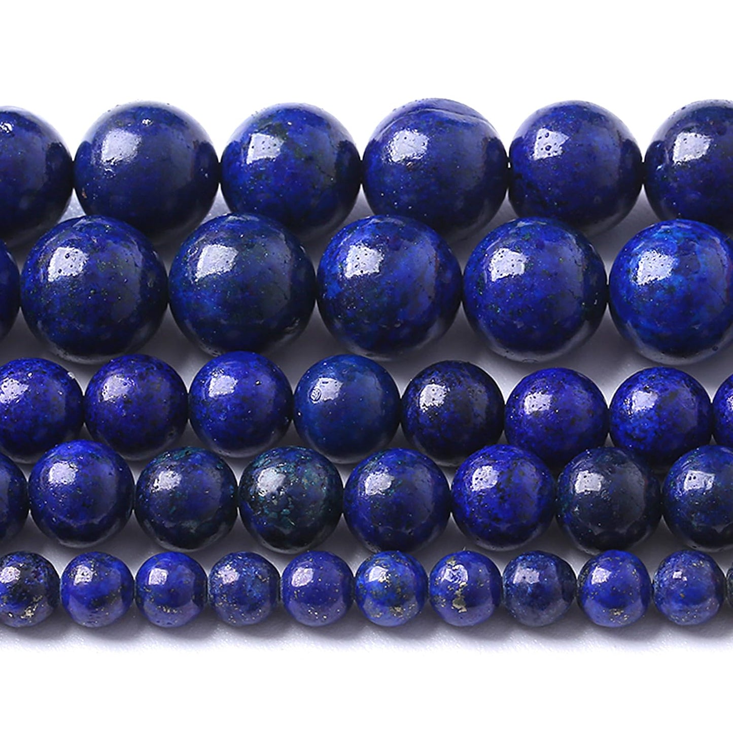 4MM 180pcs Natural Stone Lapis Lazuli Beads Round Loose Beads for Jewelry Making DIY Bracelet Necklace 2 Strands 32"