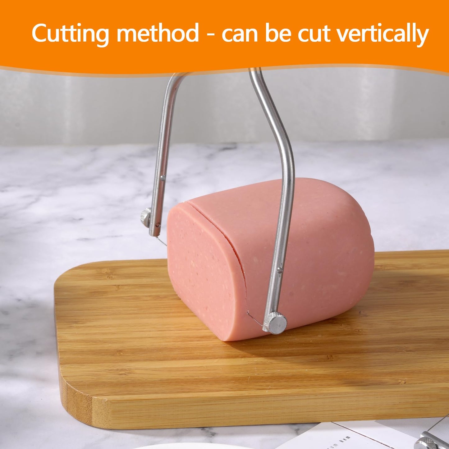 Xinglinsaiter Cheese Slicer & Cheese Cutter Stainless Steel Cheese Slicers with Cutting Wire replacement device & 4 Replacement Wires.for Block Cheese, Butter & Fruit etc.