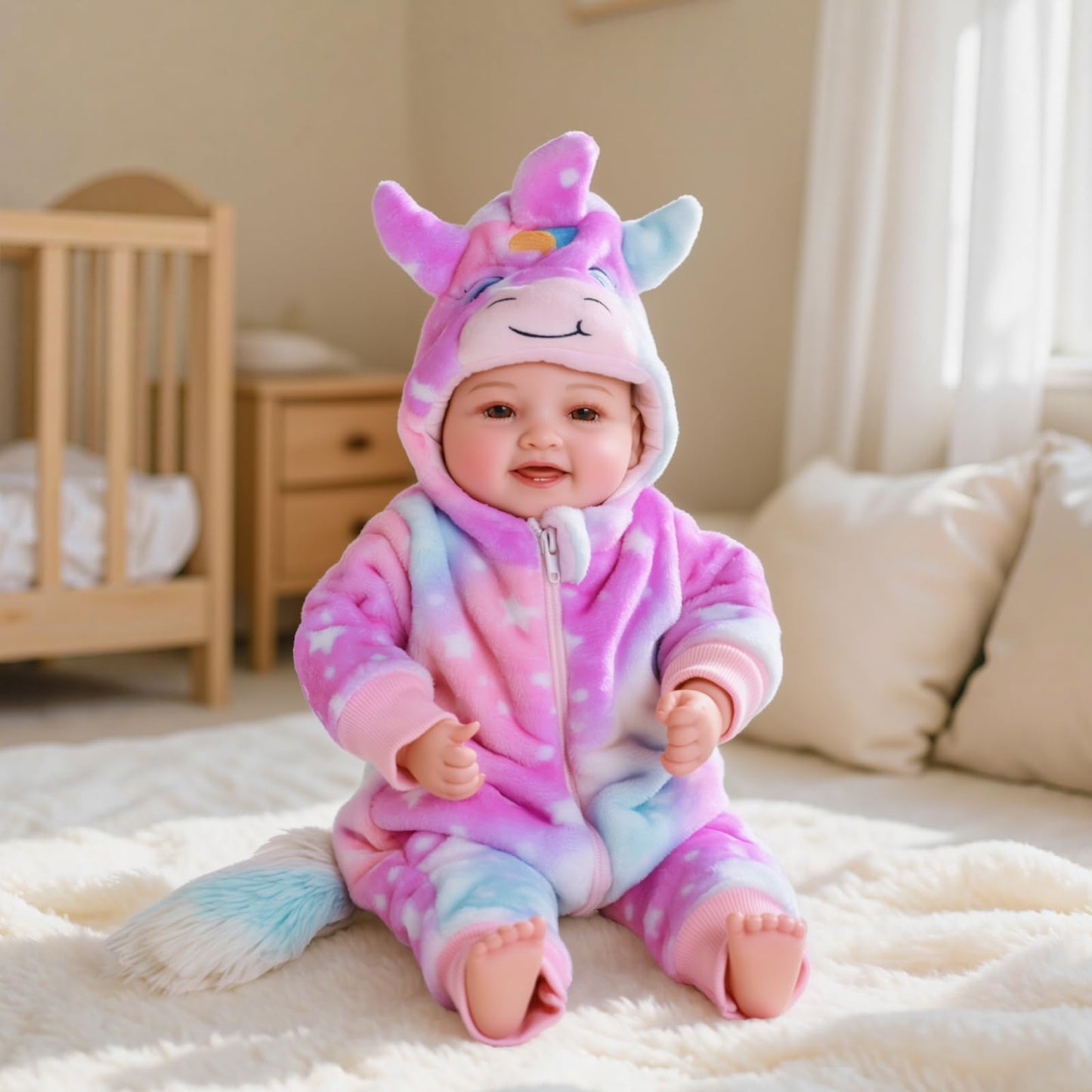 BABESIDE 14-Inch Soft Baby Doll with Baby Feeding Set – Easy to Hold with Cuddly Body – Realistic First Doll for Pretend Play