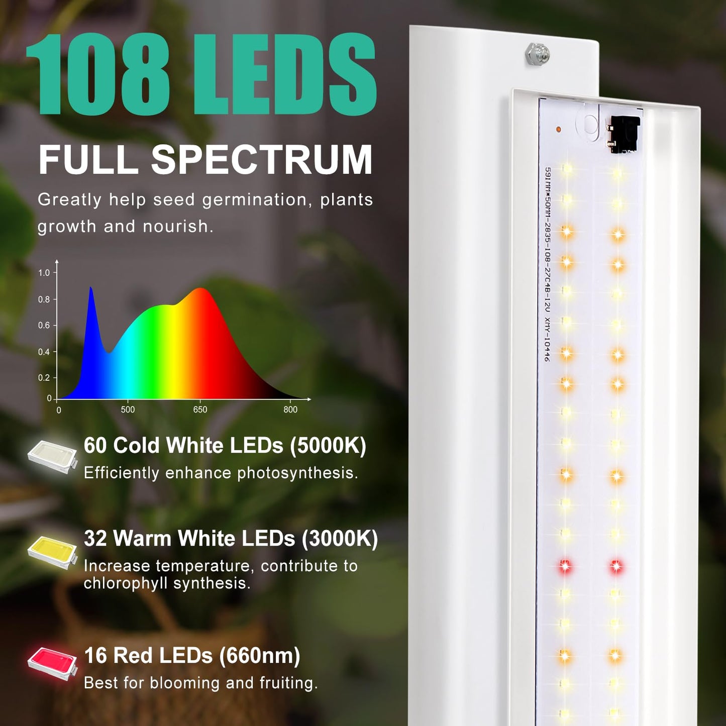 FOXGARDEN Grow Light Stand, Advanced LED Plant Growth Lighting with 4/8/12H Timer, 6 Dimming Options, and Adjustable Height - Optimal for Indoor Plants in Seedlings, Vegetative, and Flowering Phases