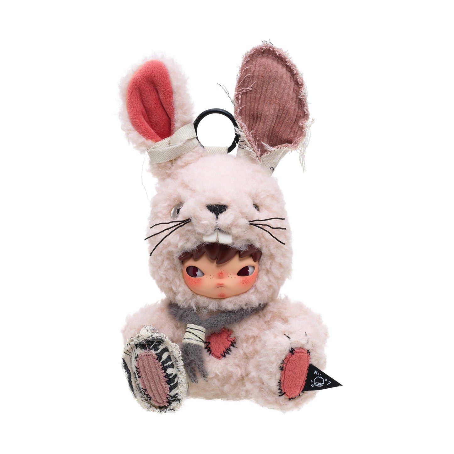 POP MART Hirono Little Hare Plush Doll Pendant, Hirono with Bunny Costume, Stuffed Animals, Stuffed Toy, Holiday Birthday Gift for Kids Adults