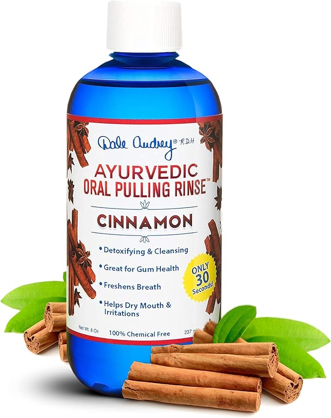 Oil Pulling Rinse & Salt Water Oral Mouth Rinse | Organic Cinnamon Sesame Oil | Organic Mouthwash for Teeth Care & Healthy Gums | Teeth Whitening & Gum Care Mouthwash, Vegan Cruelty Free Bundle Pack