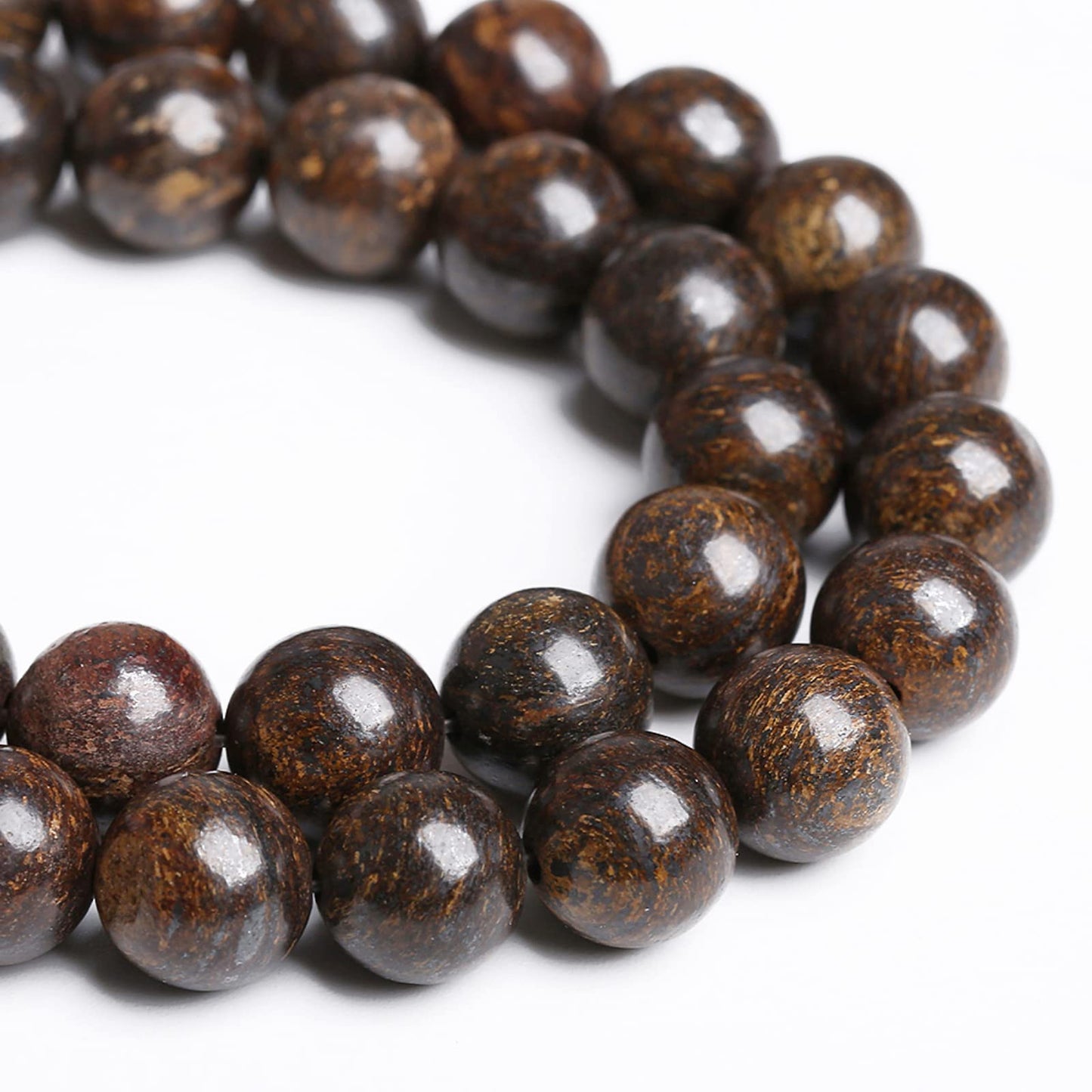 8MM 45PCS Natural Stone Bronzite Gemstone Spacer Loose Beads for Jewelry Making DIY Bracelet Necklace 1 Strand
