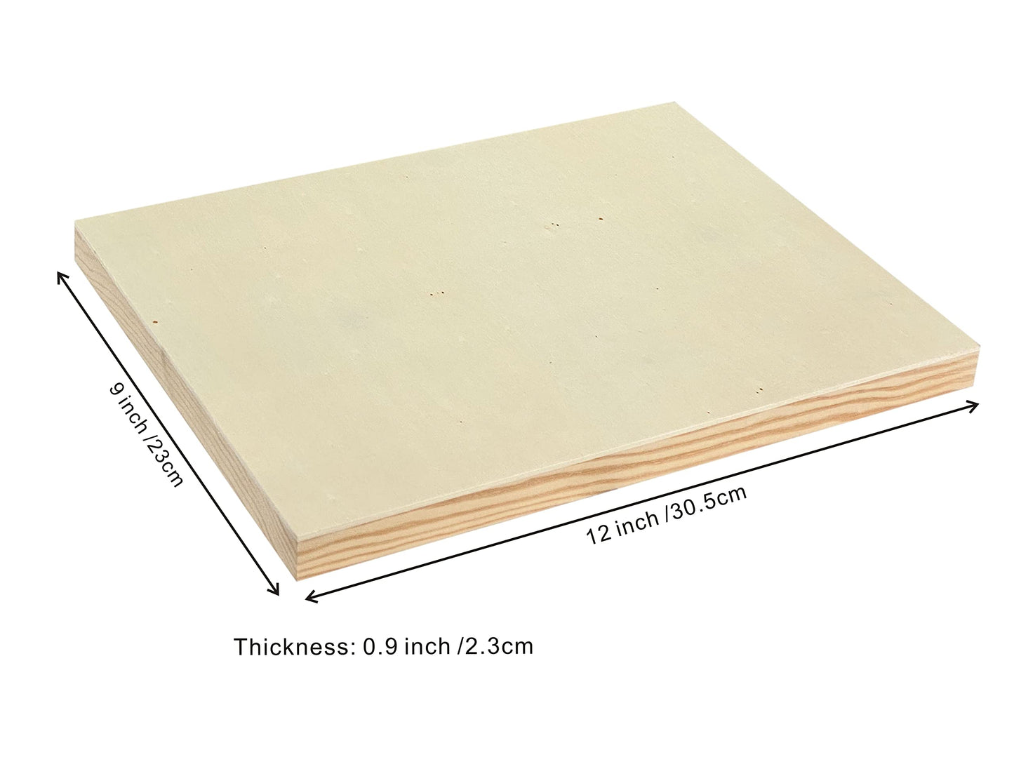 9x12 Wood Canvas for Crafts, 6-Pack Framed Wooden Panel Boards for Painting Pouring Crafts