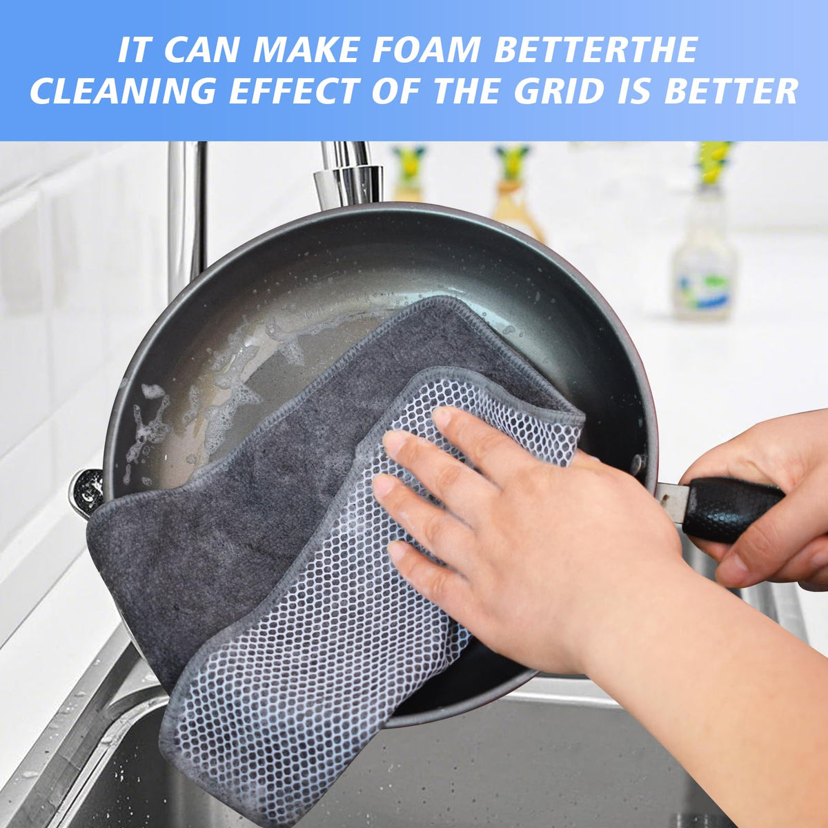 Dish Cloths for Washing Dishes with Scrub Side (9 Count)