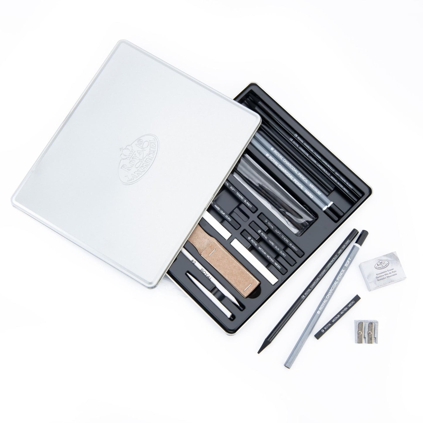 Essentials(TM) Medium Charcoal Art Set W/Tin