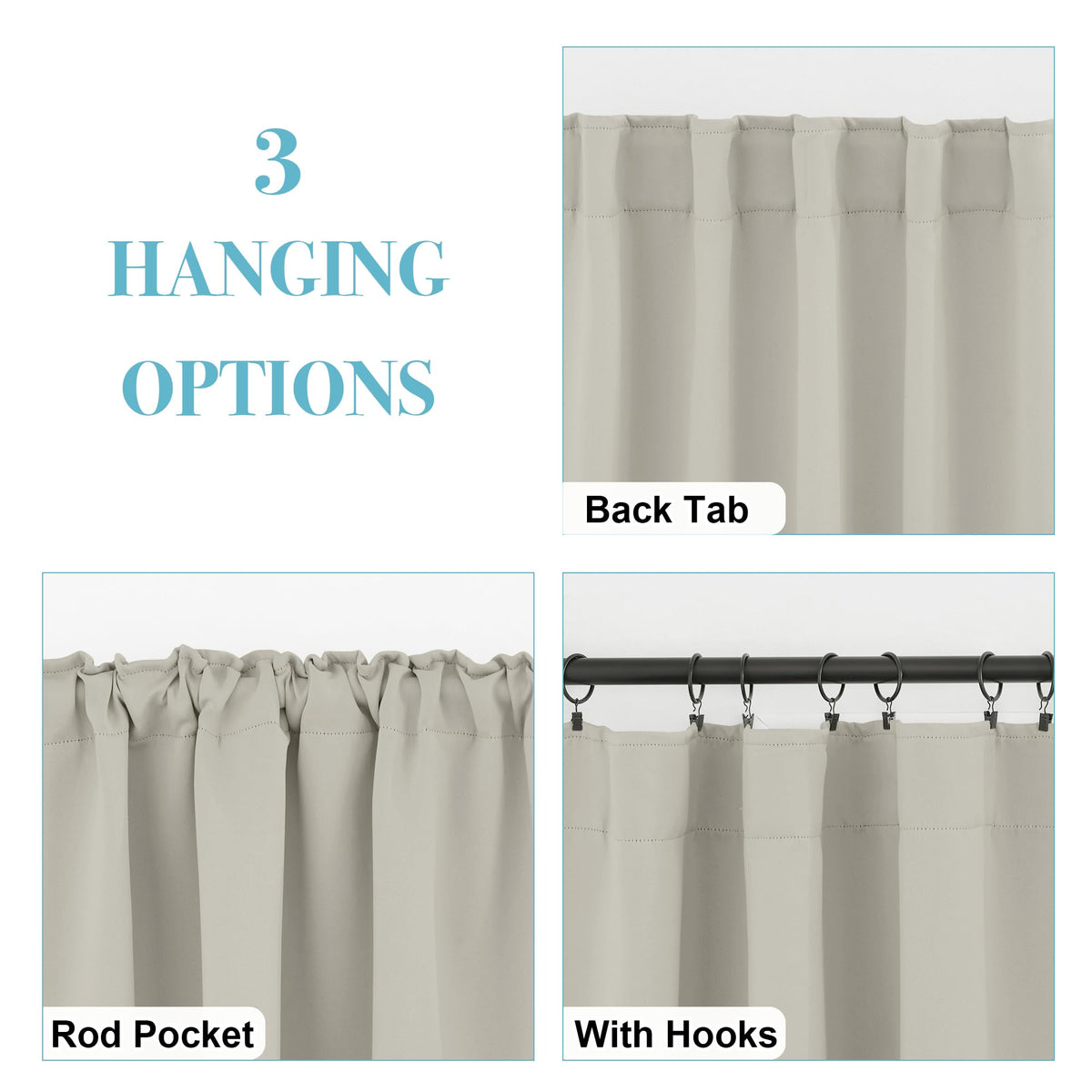 Short Curtains for Small Window (2 Count)