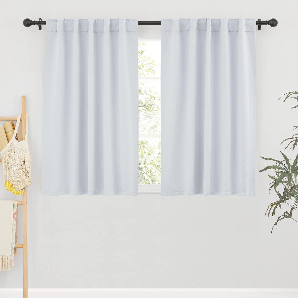 Curtains for Bedroom Kitchen Bathroom Cafe Basement RV (2 Count)
