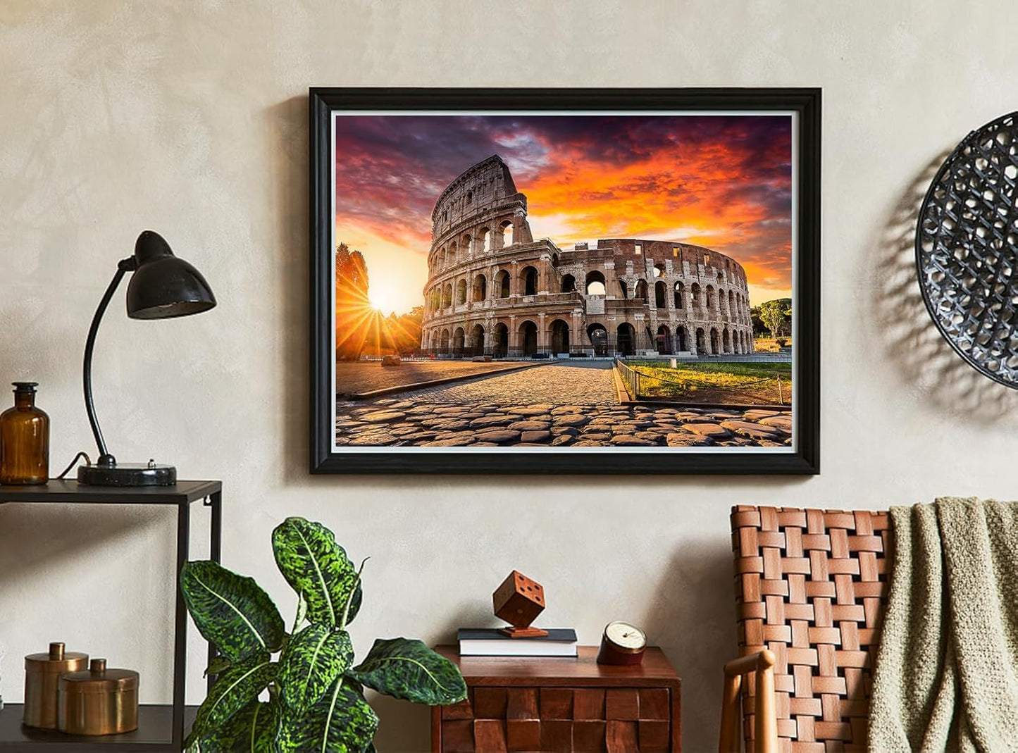 Jigsaw Puzzles 2 Pack 1000 Pieces Colosseum & Trevi Fountain Nature Impossible Challenging Puzzles for Home Decor Birthday Gifts Toy for Men Women