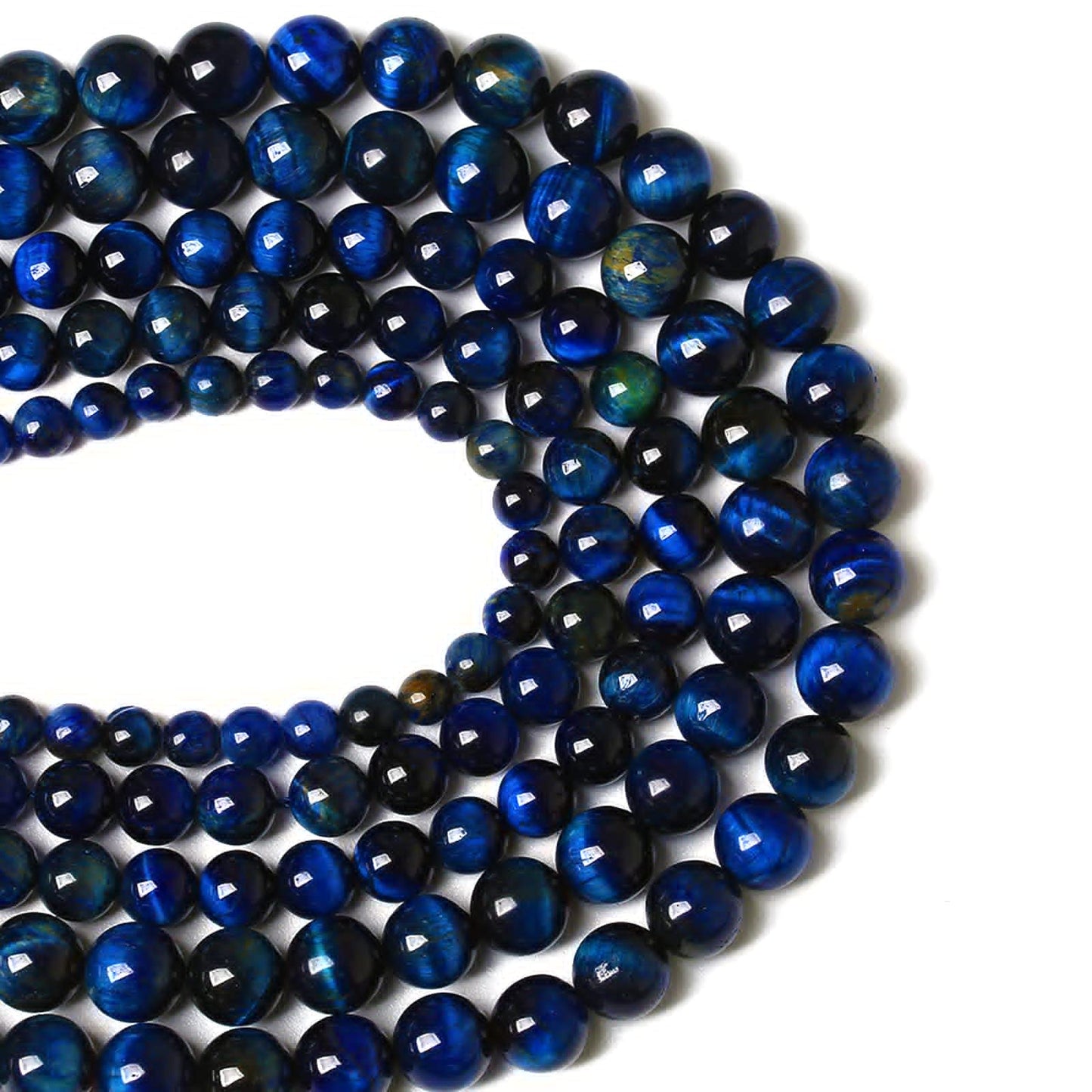 8MM 45PCS Natural Stone Multi Lapis Blue Tiger Eye Stone Beads for Jewelry Making DIY Bracelet