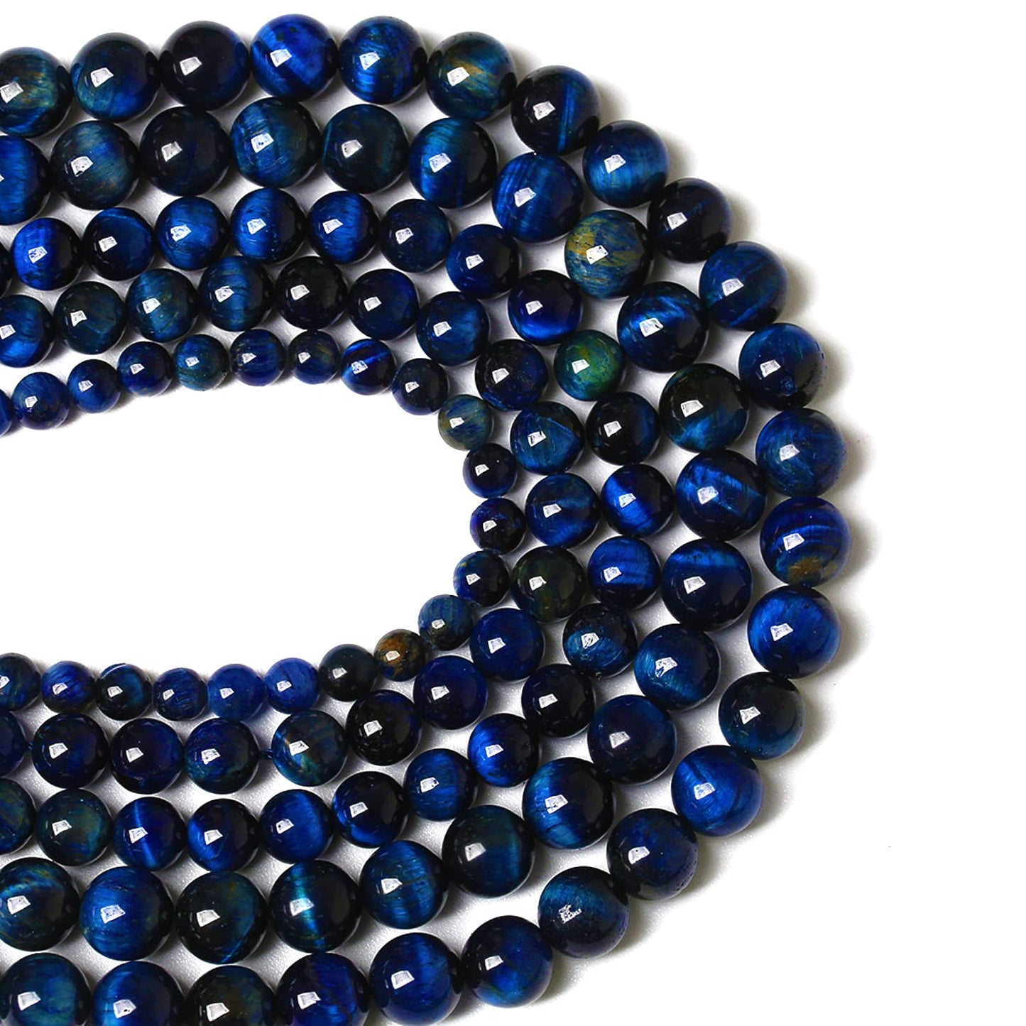 6mm 60pcs Natural Stone Multi Lapis Blue Tiger Eye Stone Beads for Jewelry Making DIY Bracelet