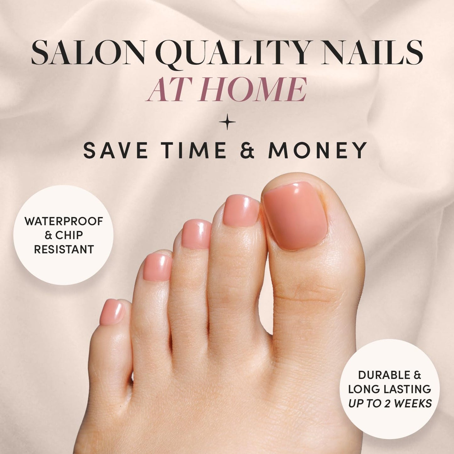 Glamnetic Press-On Nails Bundle - Azure Blue & Hailey | Bright Blue Short Round Fake Nails | Glazed Short Almond False Nails | Reusable, Salon-Quality Nail Kits