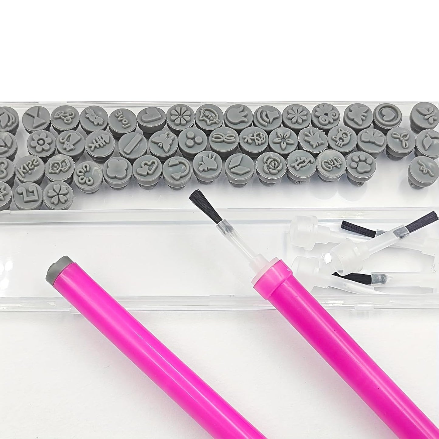 56Pcs Nail Art Stamping Pen Set Reusable DIY Nail Art Tool with Various Floral, Geometric and Animal Patterns - A Gift for Ladies
