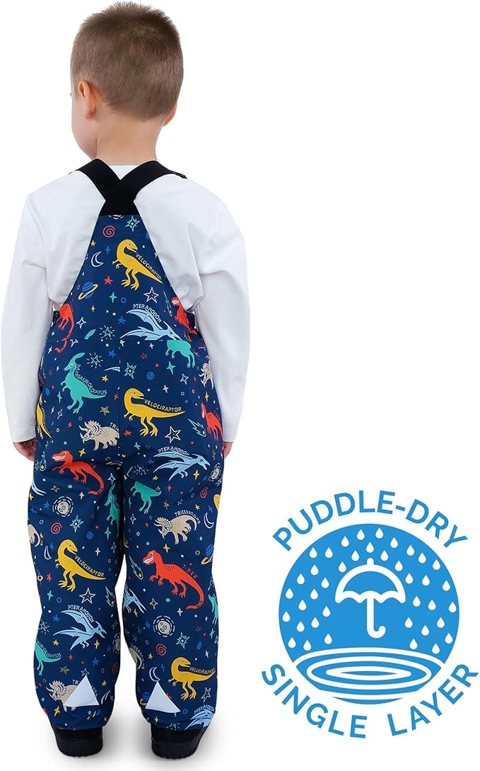 JAN & JUL Waterproof Rain Bib Pants, Overalls for Toddlers and Kids